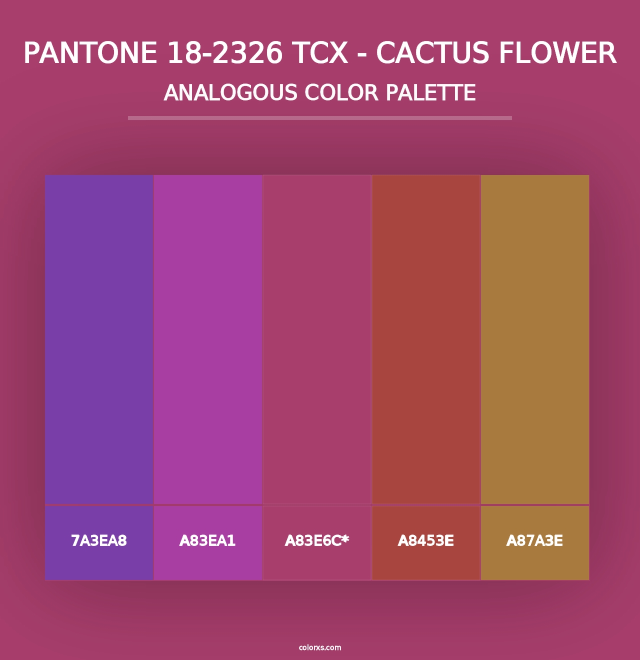 PANTONE 18-2326 TCX - Cactus Flower - Analogous Color Palette