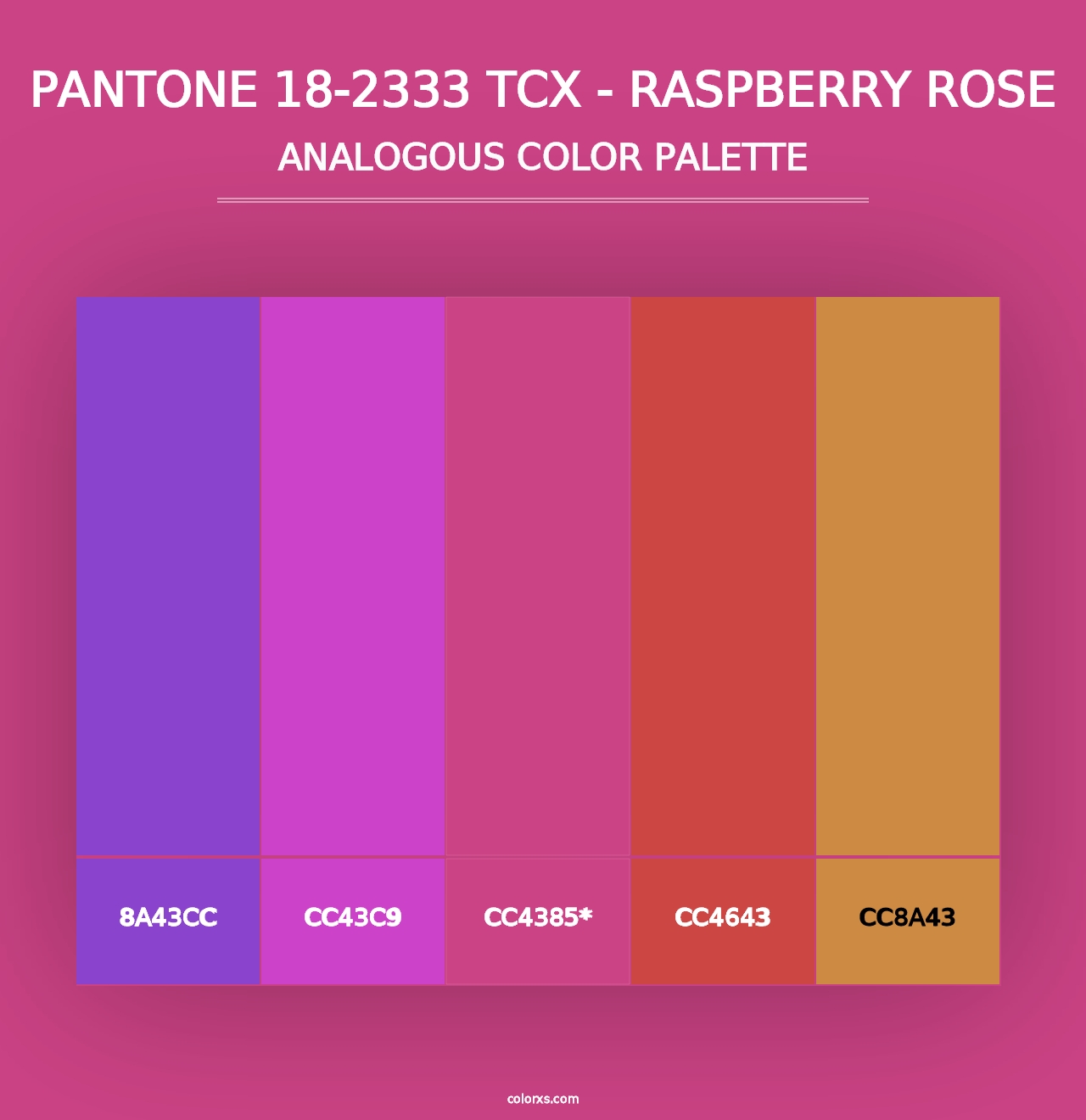 PANTONE 18-2333 TCX - Raspberry Rose - Analogous Color Palette