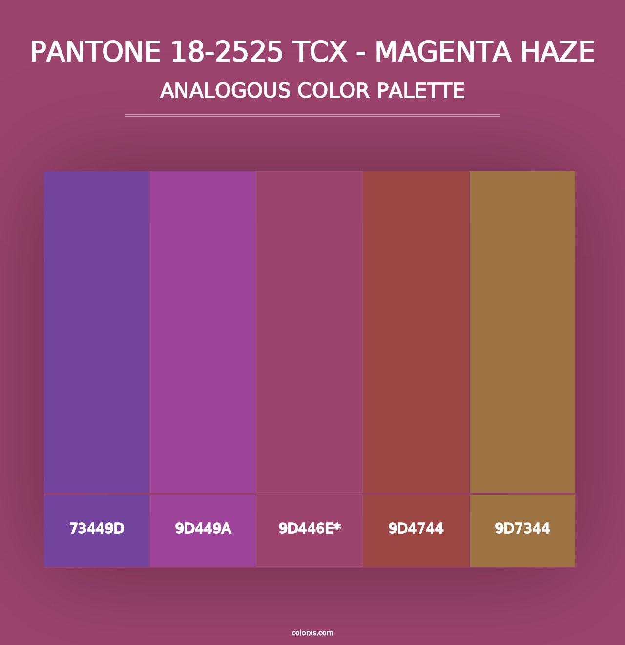 PANTONE 18-2525 TCX - Magenta Haze - Analogous Color Palette