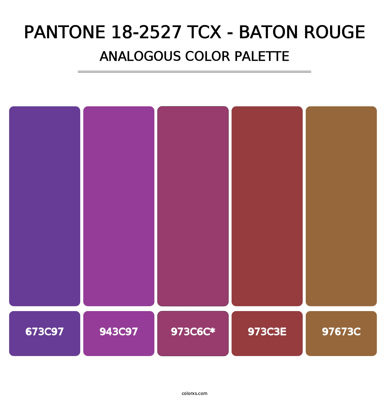 PANTONE 18-2527 TCX - Baton Rouge - Analogous Color Palette