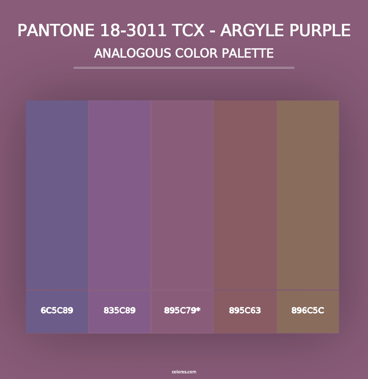 PANTONE 18-3011 TCX - Argyle Purple - Analogous Color Palette