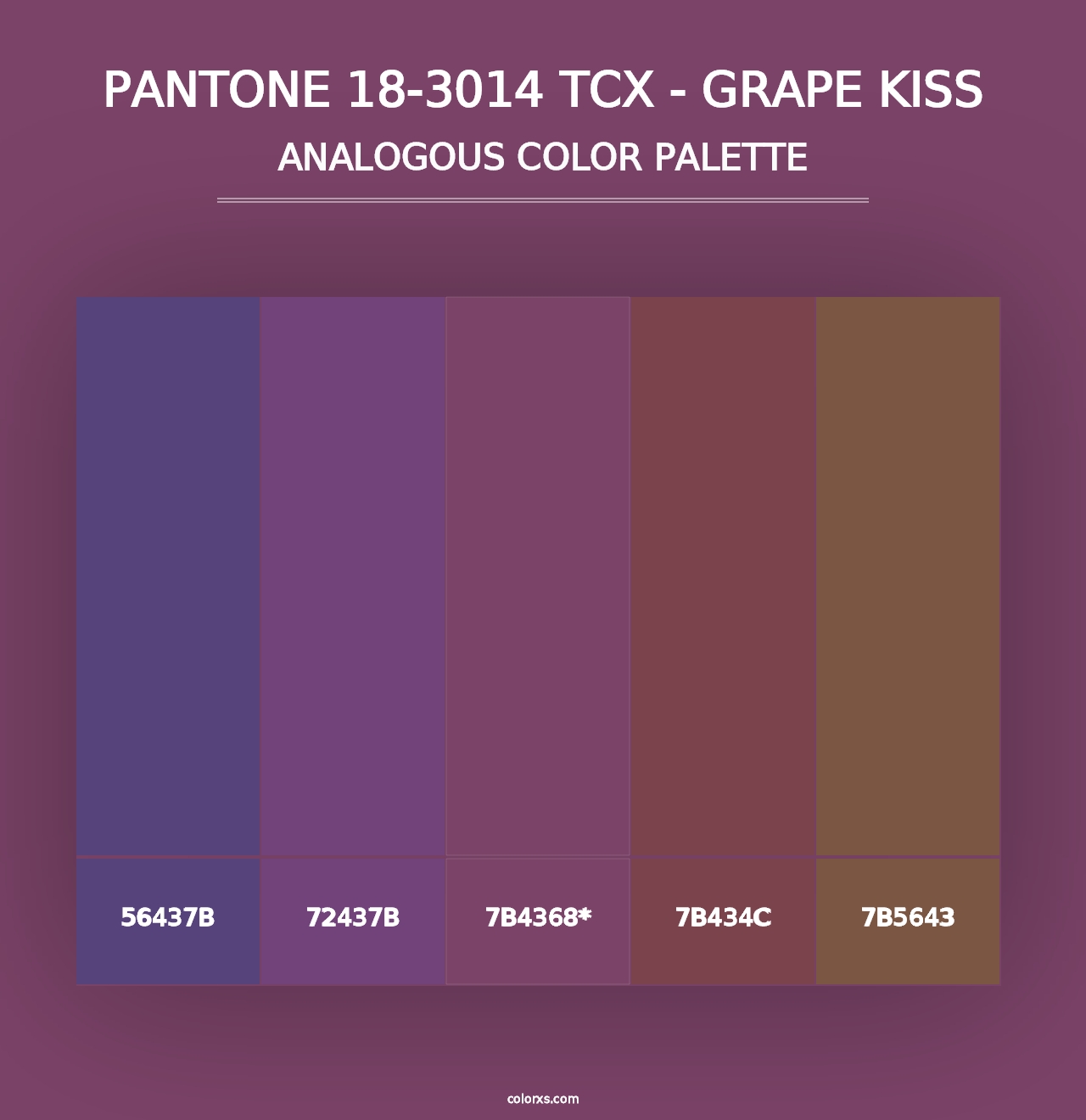 PANTONE 18-3014 TCX - Grape Kiss - Analogous Color Palette