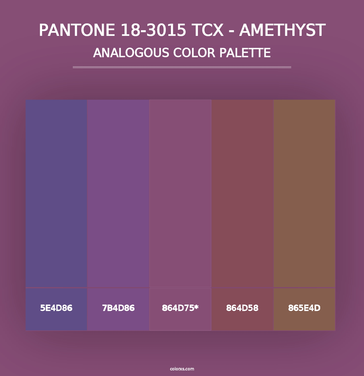 PANTONE 18-3015 TCX - Amethyst - Analogous Color Palette