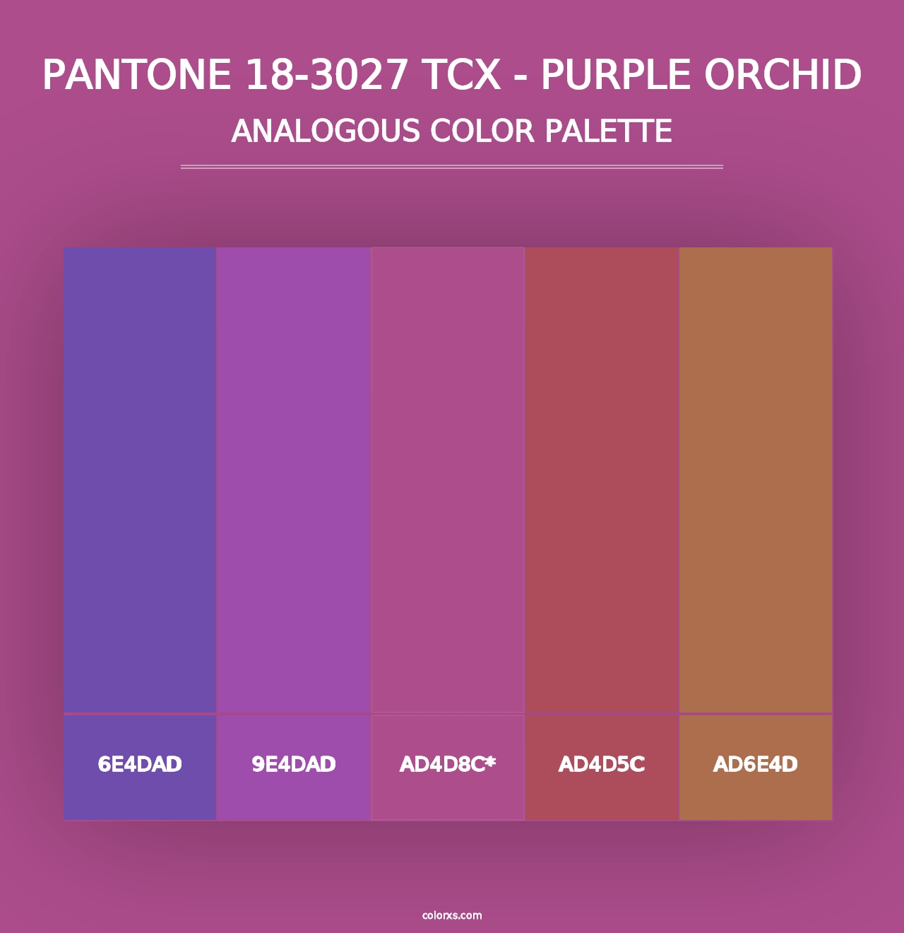 PANTONE 18-3027 TCX - Purple Orchid - Analogous Color Palette