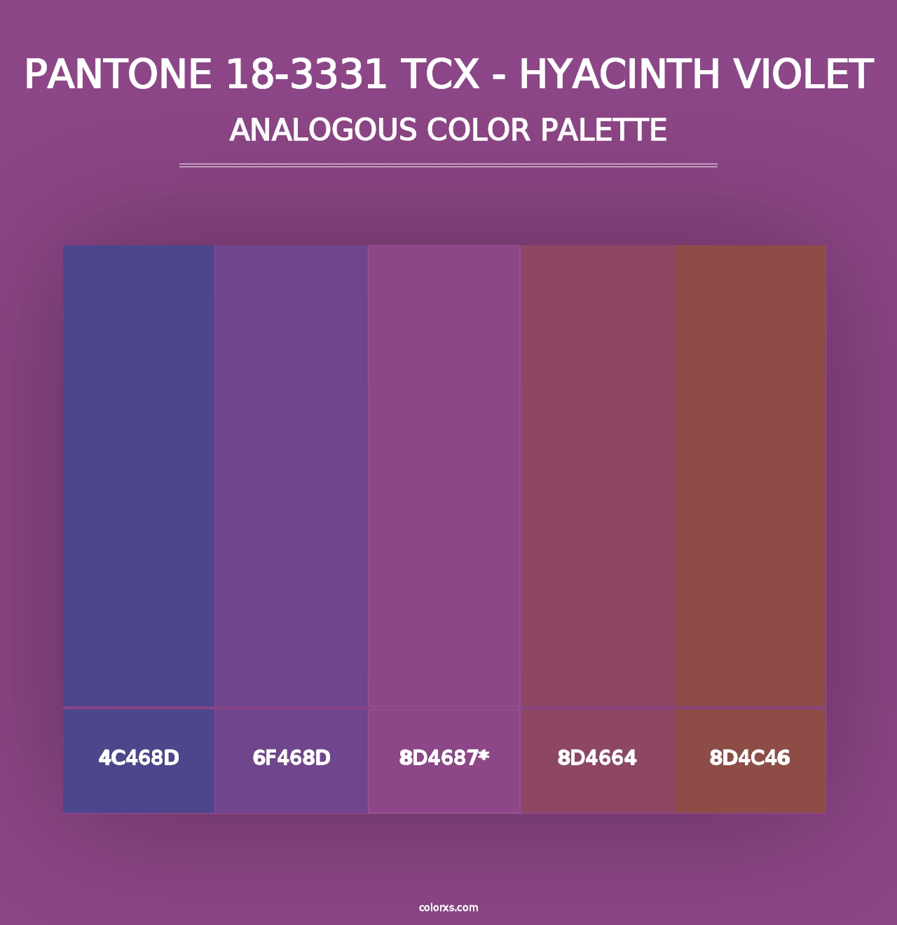 PANTONE 18-3331 TCX - Hyacinth Violet - Analogous Color Palette