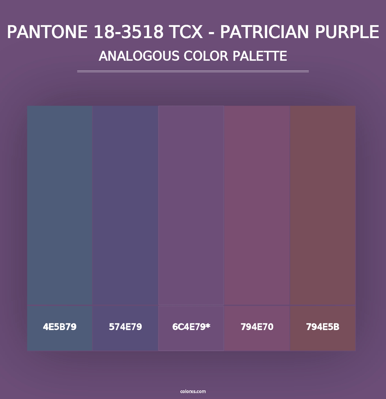 PANTONE 18-3518 TCX - Patrician Purple - Analogous Color Palette