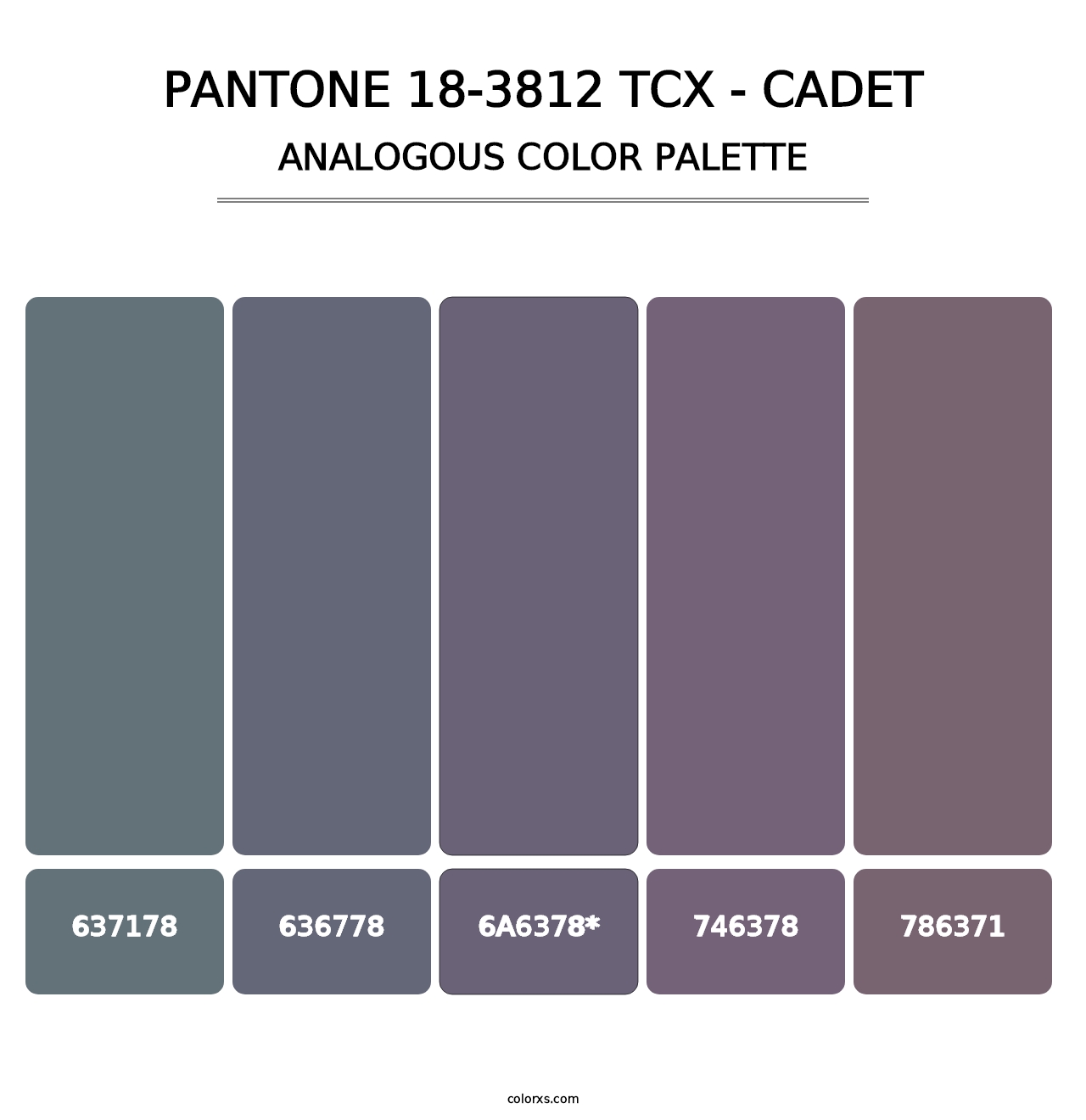 PANTONE 18-3812 TCX - Cadet - Analogous Color Palette