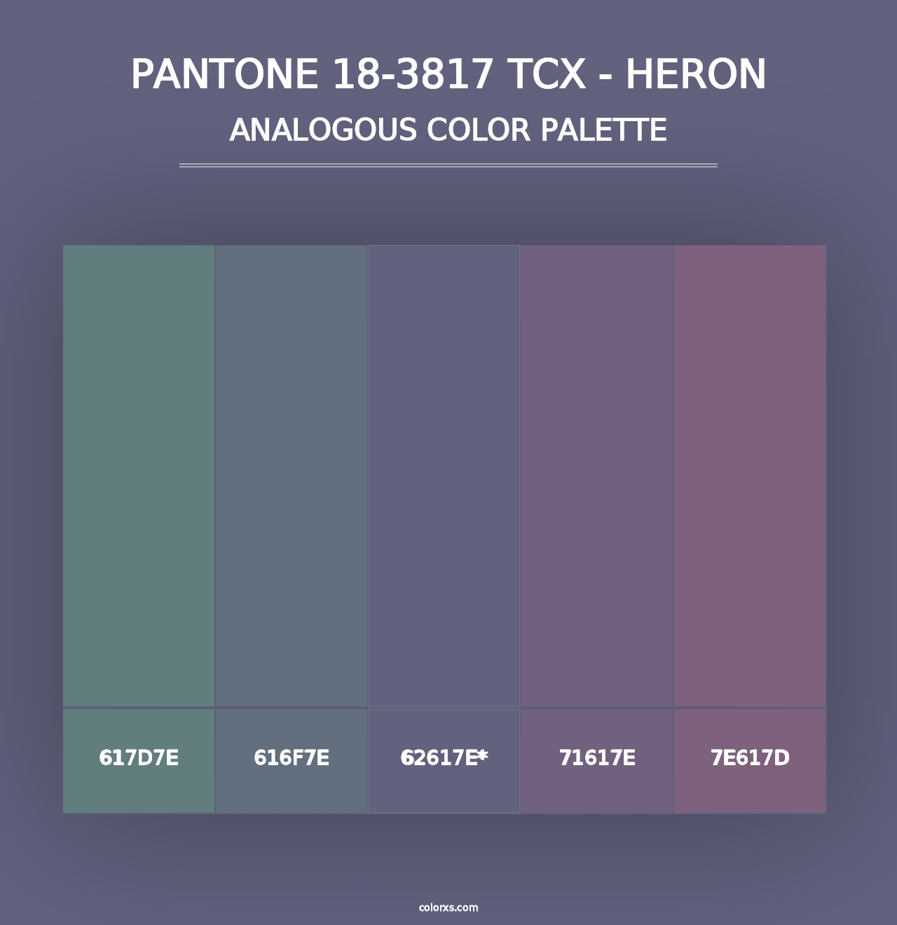 PANTONE 18-3817 TCX - Heron - Analogous Color Palette