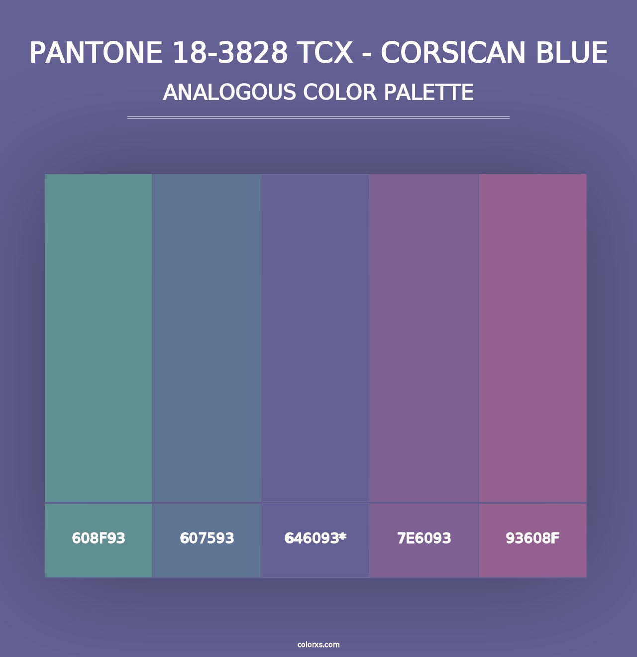 PANTONE 18-3828 TCX - Corsican Blue - Analogous Color Palette