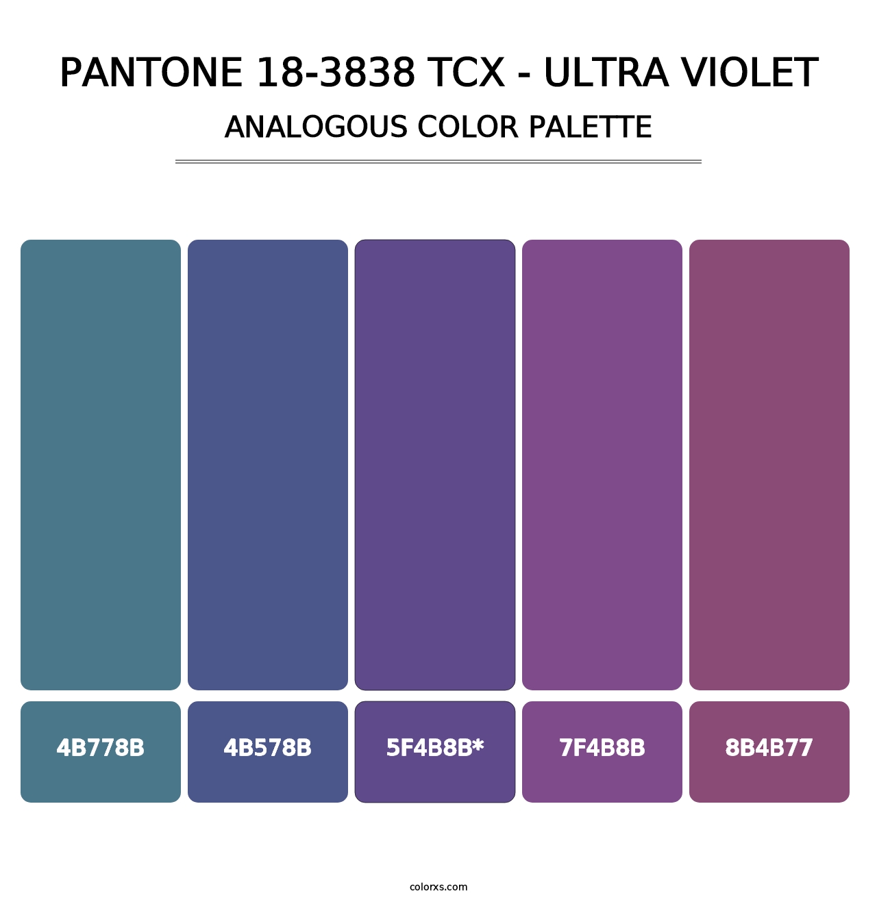 PANTONE 18-3838 TCX - Ultra Violet - Analogous Color Palette