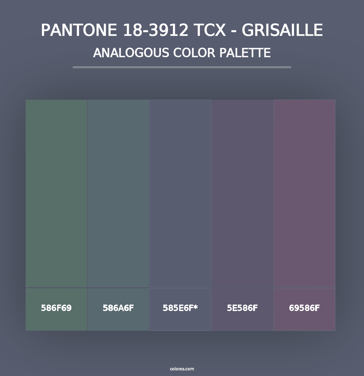 PANTONE 18-3912 TCX - Grisaille - Analogous Color Palette