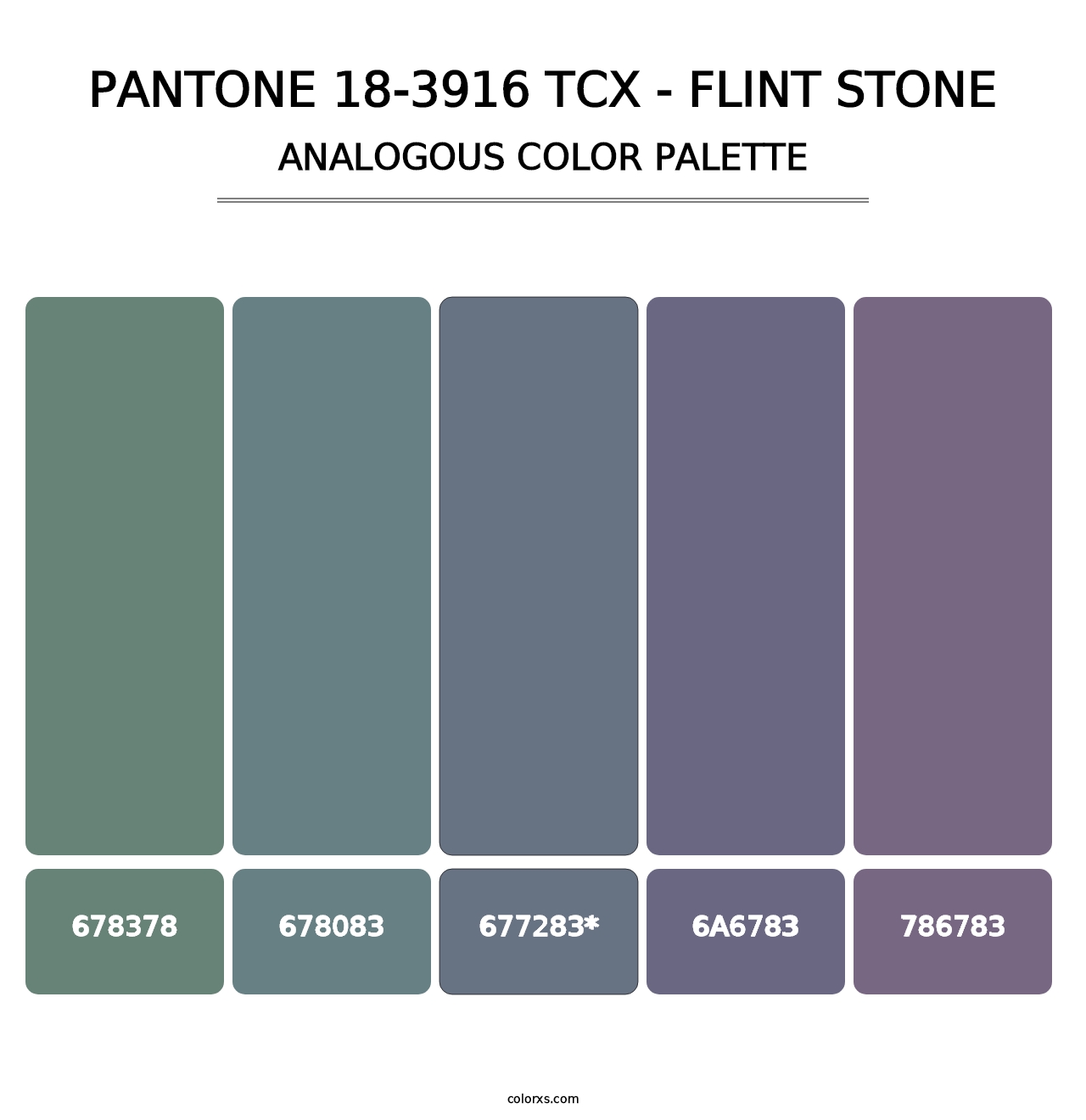 PANTONE 18-3916 TCX - Flint Stone - Analogous Color Palette