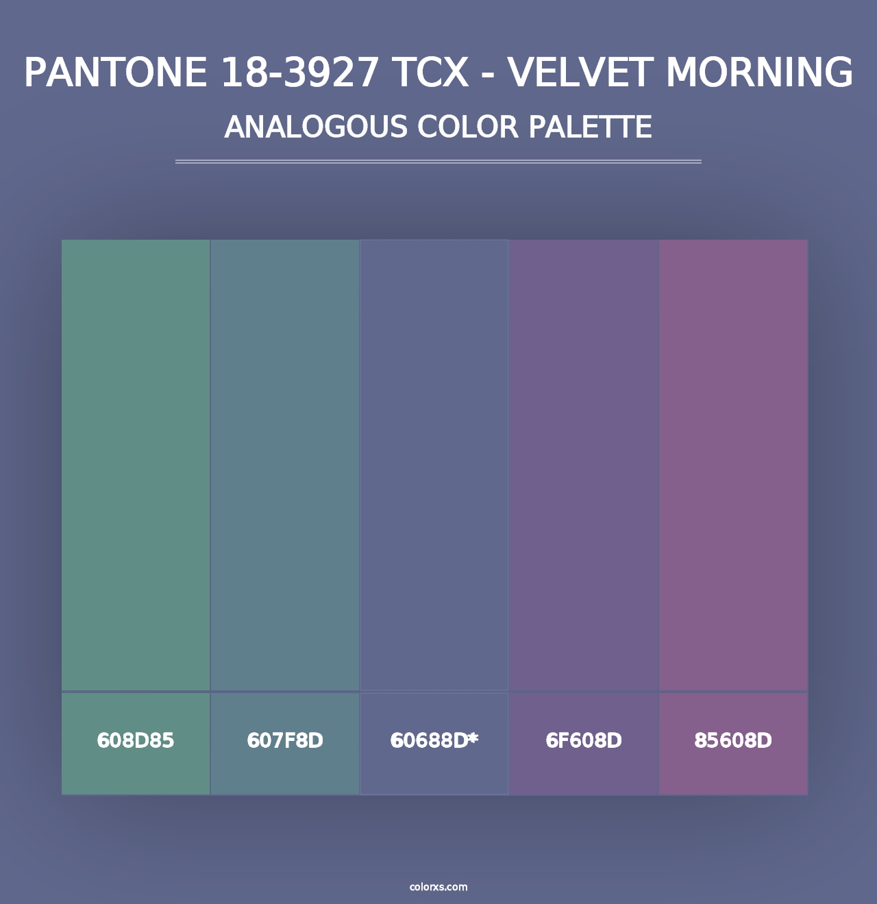 PANTONE 18-3927 TCX - Velvet Morning color palettes - colorxs.com