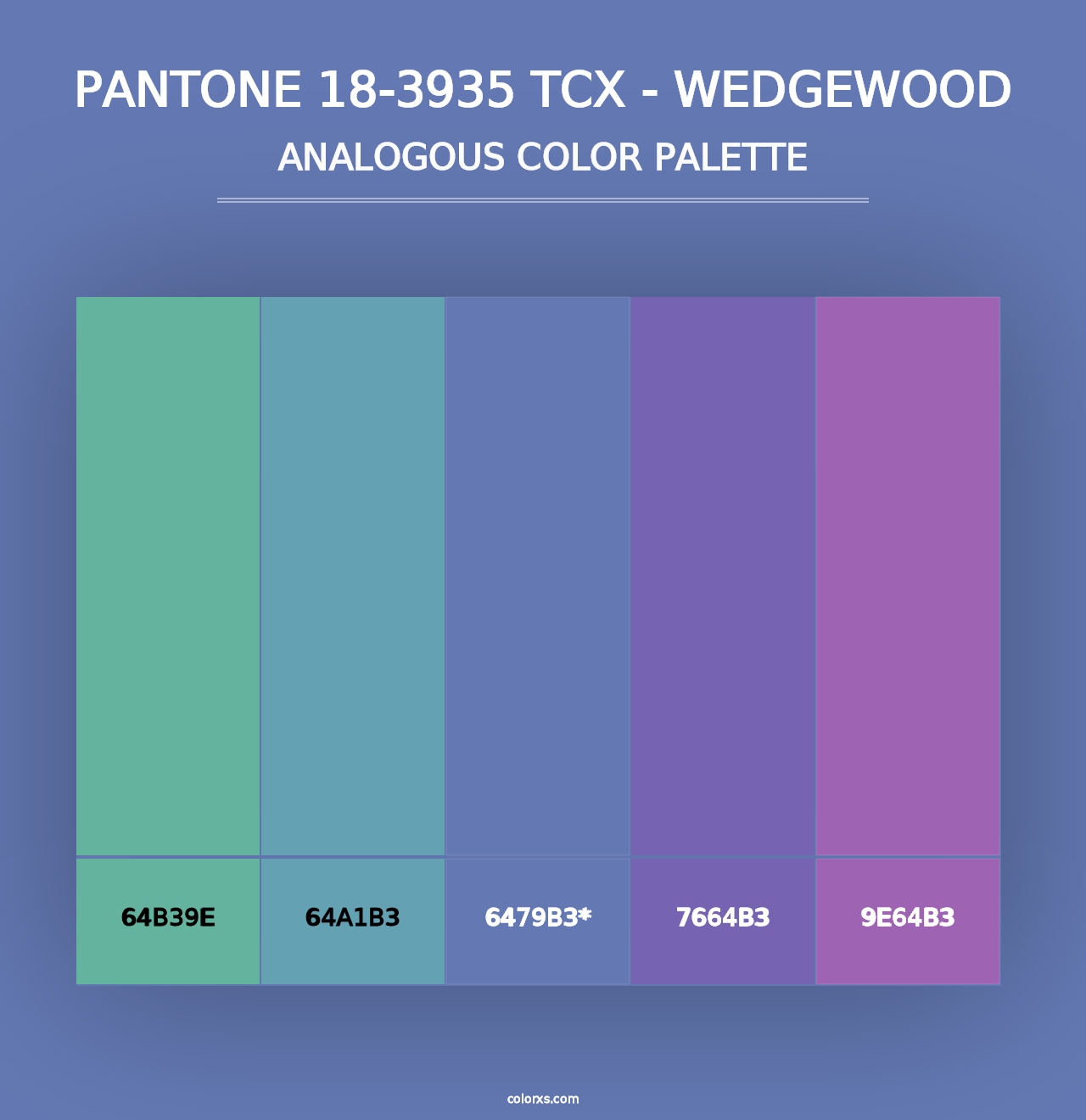 PANTONE 18-3935 TCX - Wedgewood - Analogous Color Palette