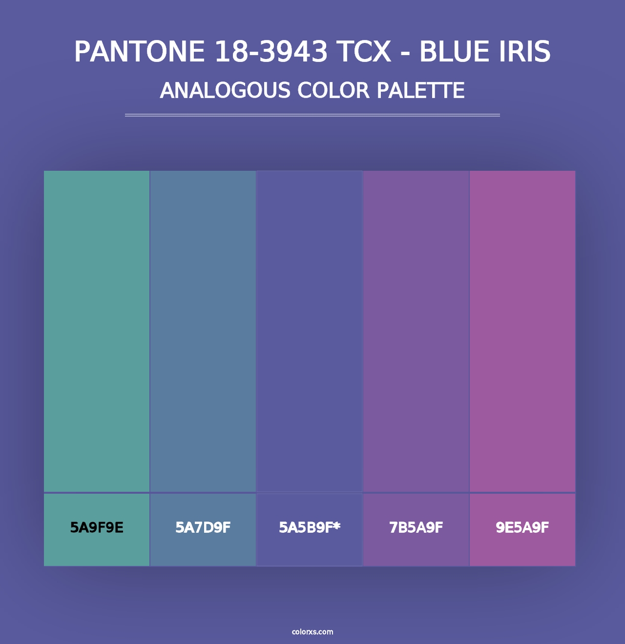 PANTONE 18-3943 TCX - Blue Iris - Analogous Color Palette