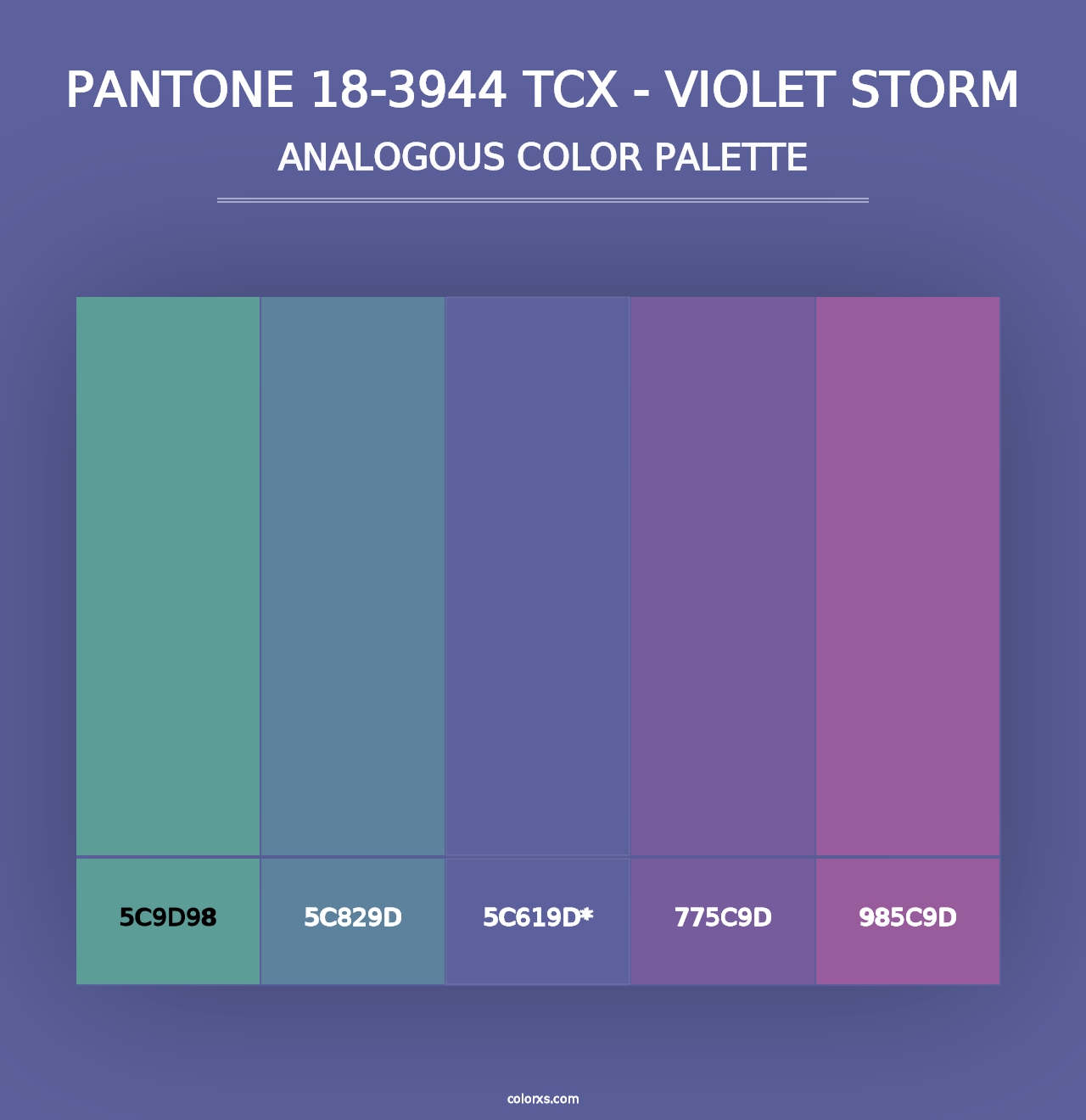 PANTONE 18-3944 TCX - Violet Storm - Analogous Color Palette