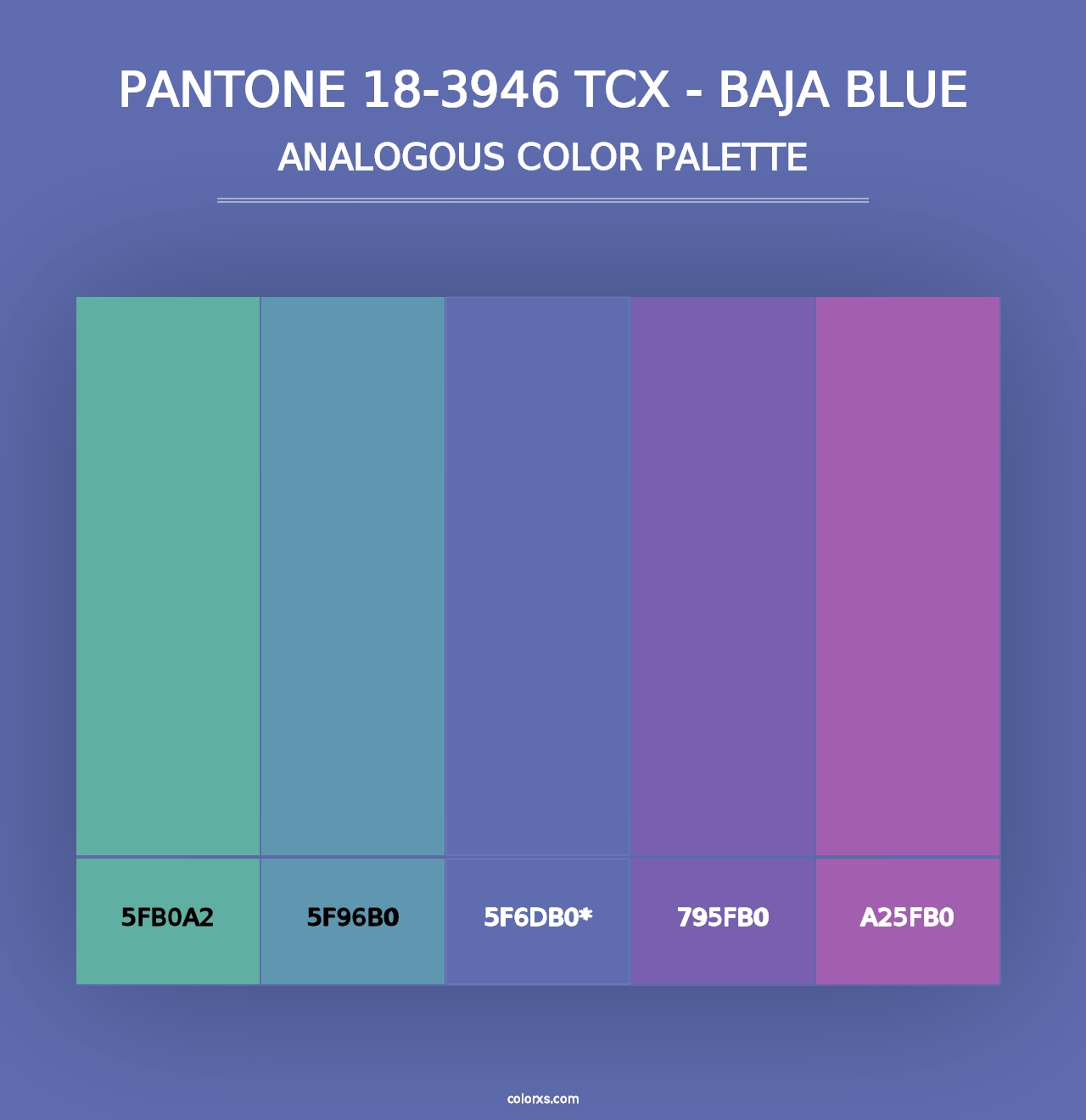 PANTONE 18-3946 TCX - Baja Blue - Analogous Color Palette