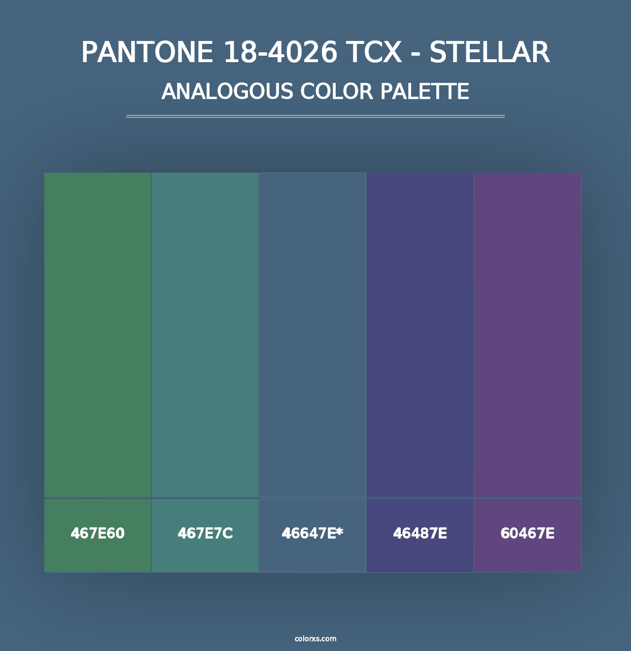 PANTONE 18-4026 TCX - Stellar - Analogous Color Palette