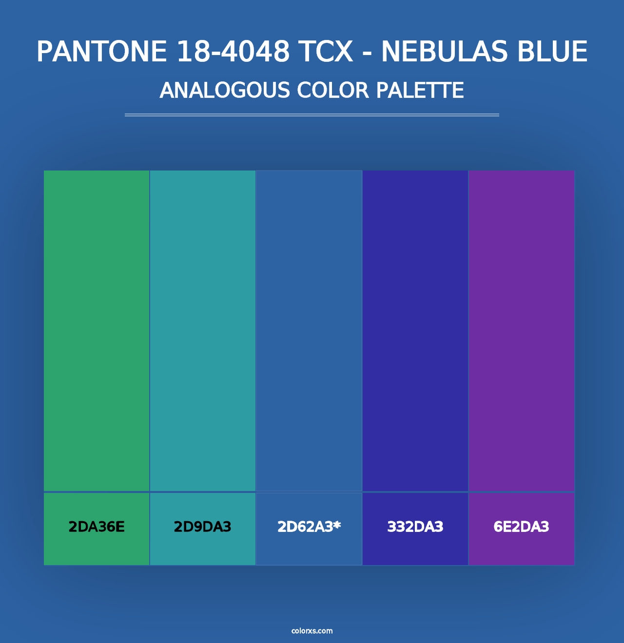 PANTONE 18-4048 TCX - Nebulas Blue - Analogous Color Palette