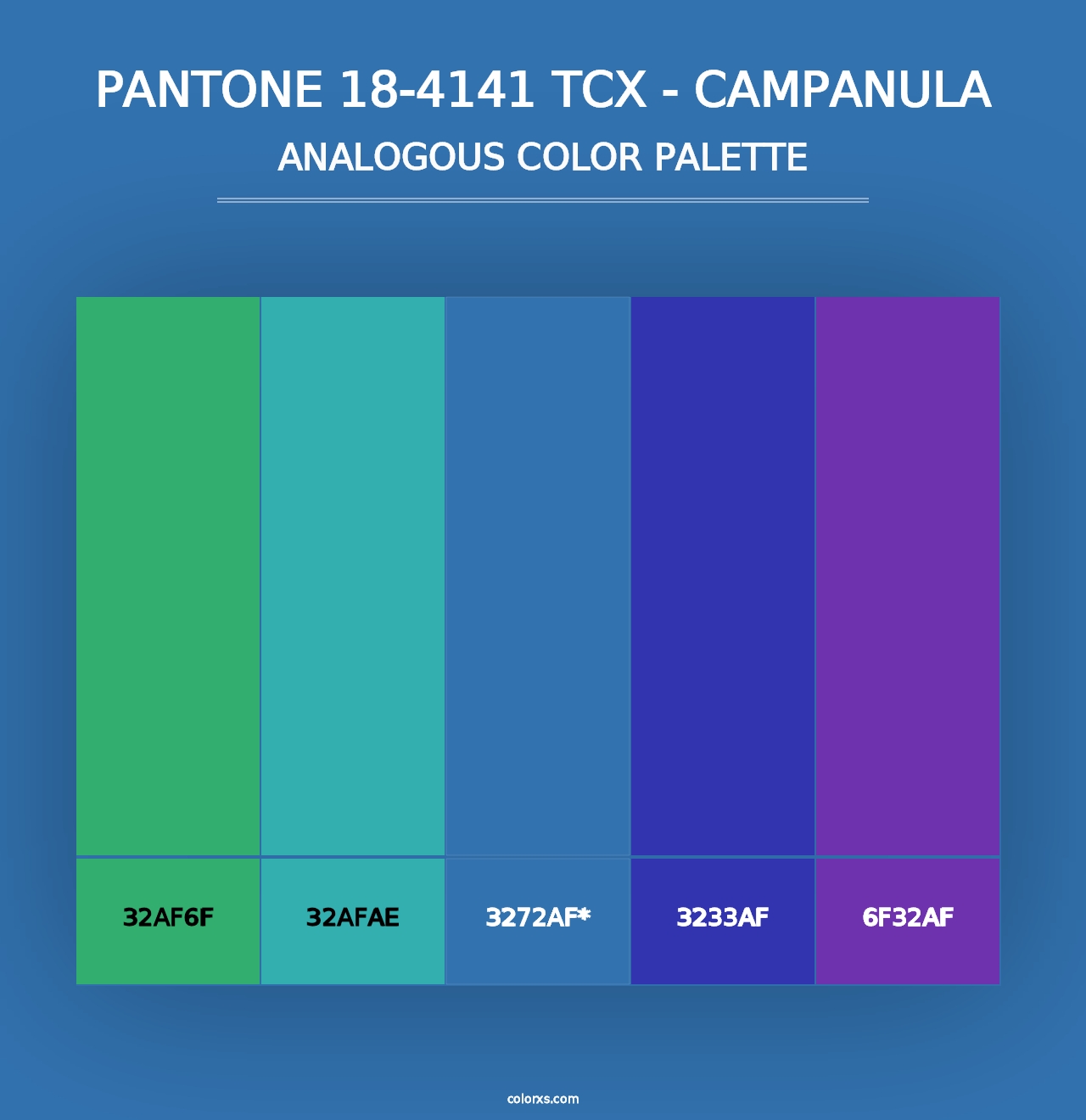 PANTONE 18-4141 TCX - Campanula - Analogous Color Palette