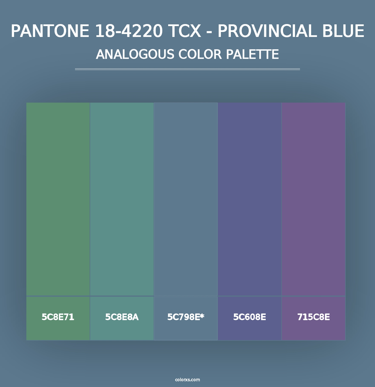 PANTONE 18-4220 TCX - Provincial Blue - Analogous Color Palette