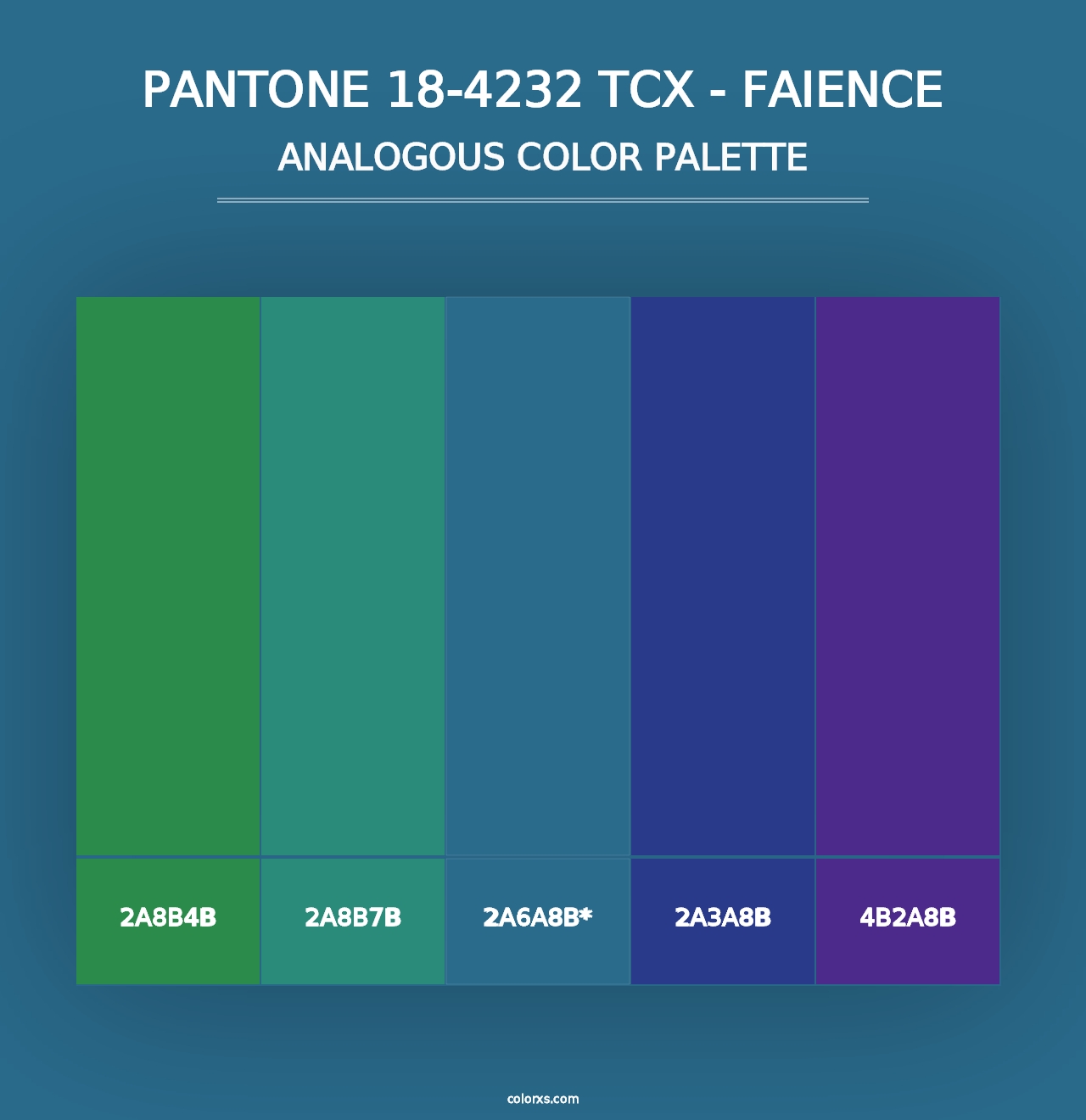 PANTONE 18-4232 TCX - Faience - Analogous Color Palette