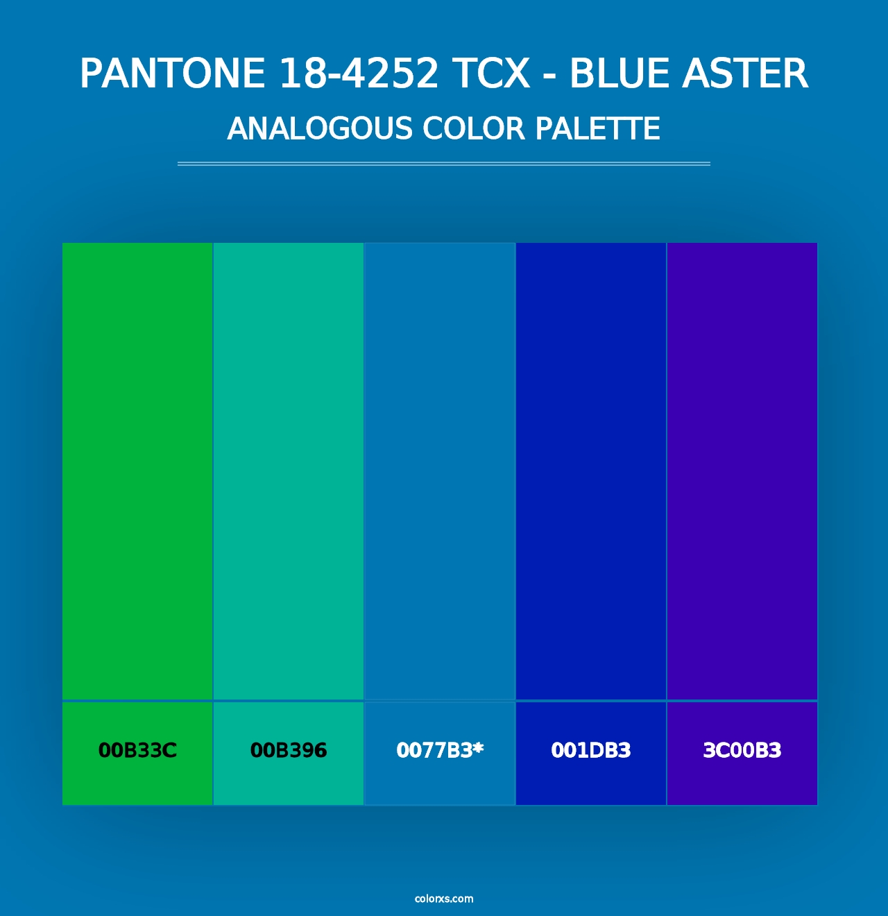 PANTONE 18-4252 TCX - Blue Aster - Analogous Color Palette