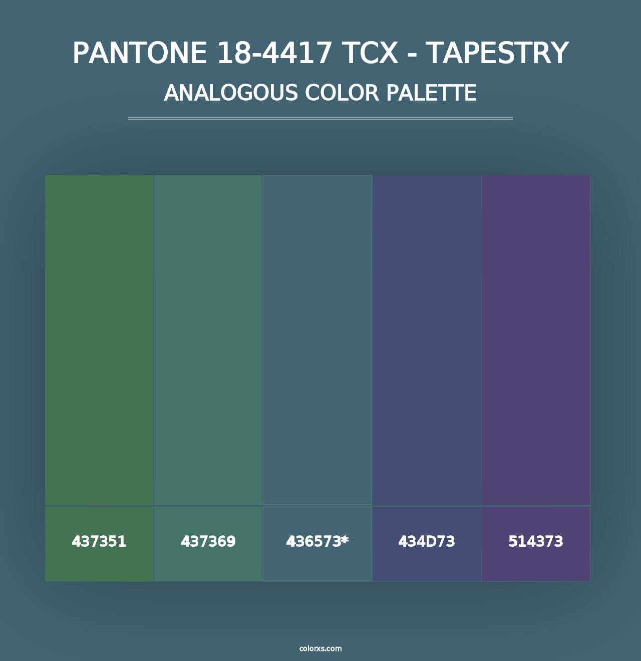 PANTONE 18-4417 TCX - Tapestry - Analogous Color Palette