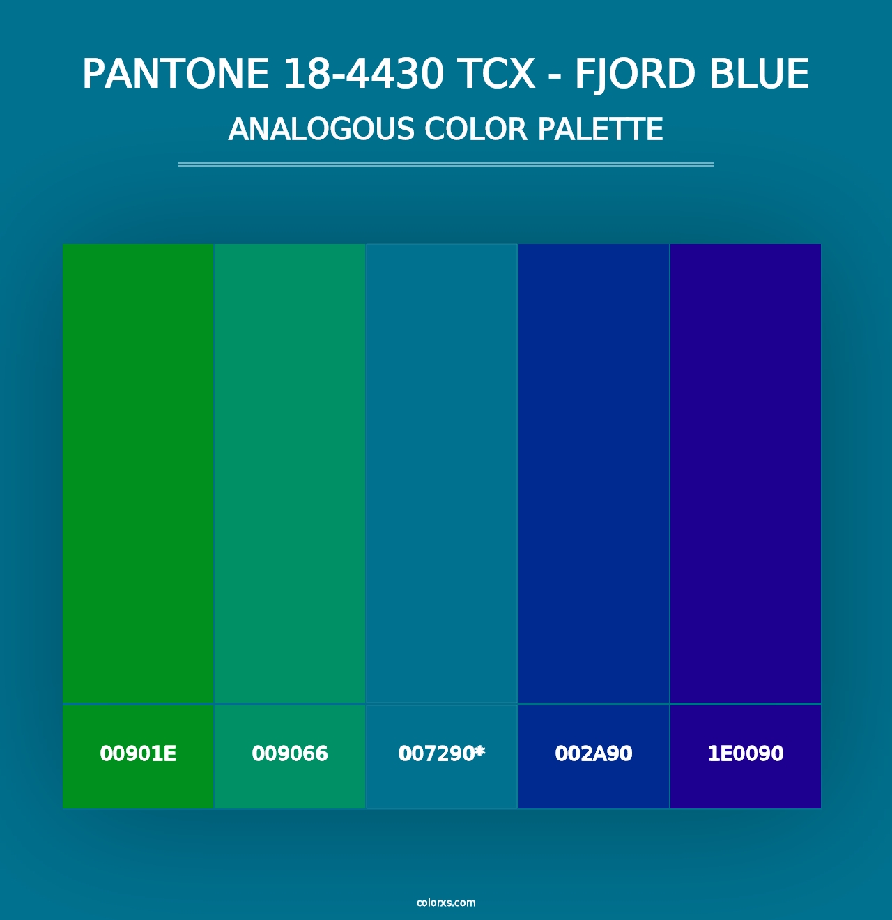 PANTONE 18-4430 TCX - Fjord Blue - Analogous Color Palette