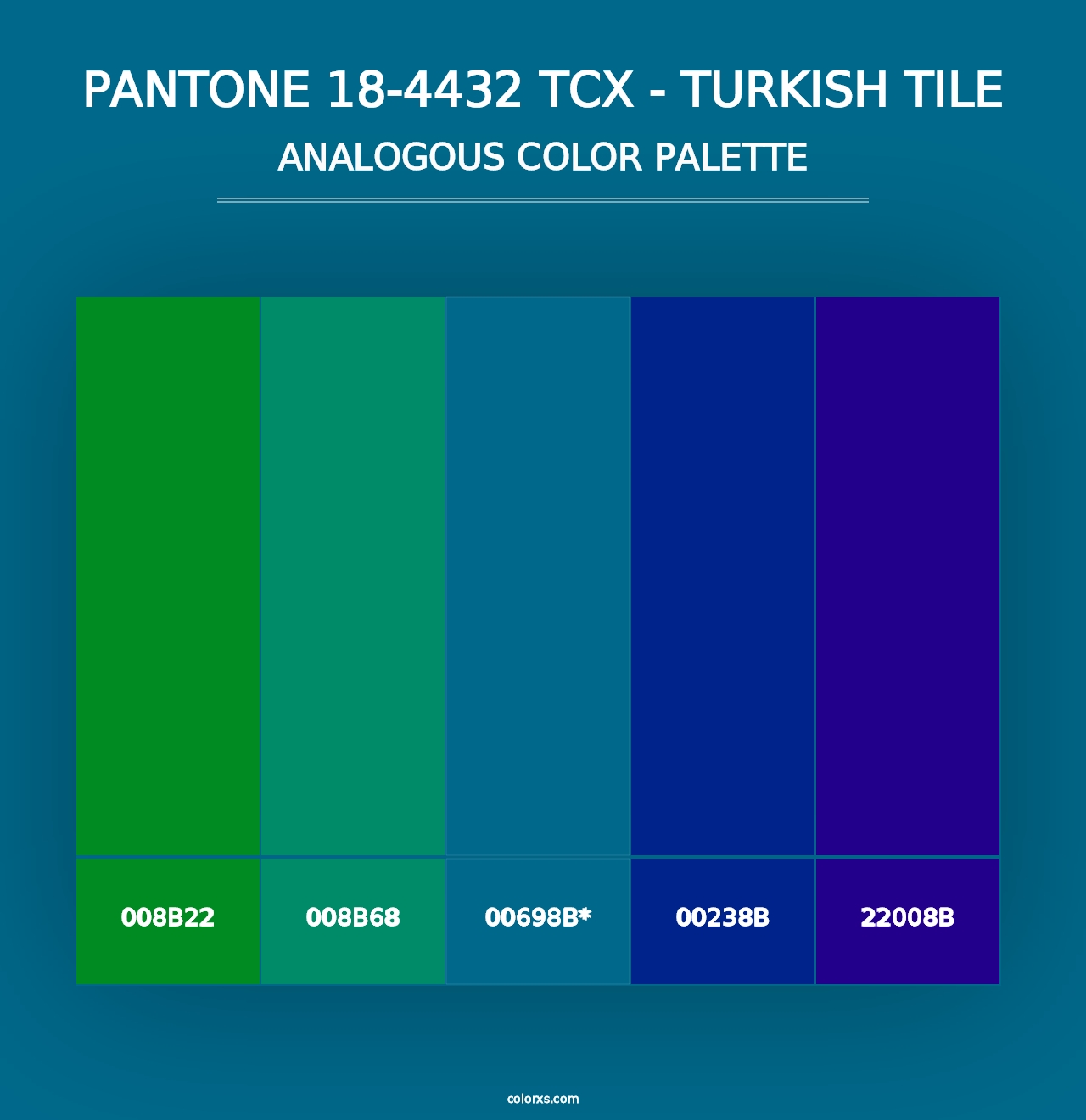 PANTONE 18-4432 TCX - Turkish Tile - Analogous Color Palette