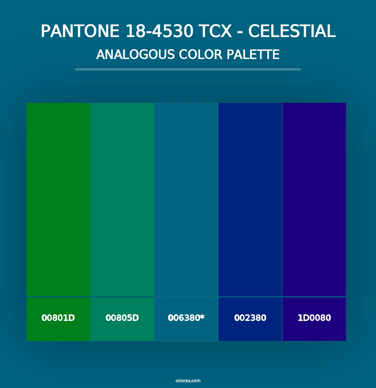 PANTONE 18-4530 TCX - Celestial - Analogous Color Palette