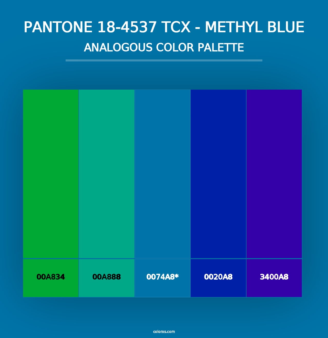 PANTONE 18-4537 TCX - Methyl Blue - Analogous Color Palette