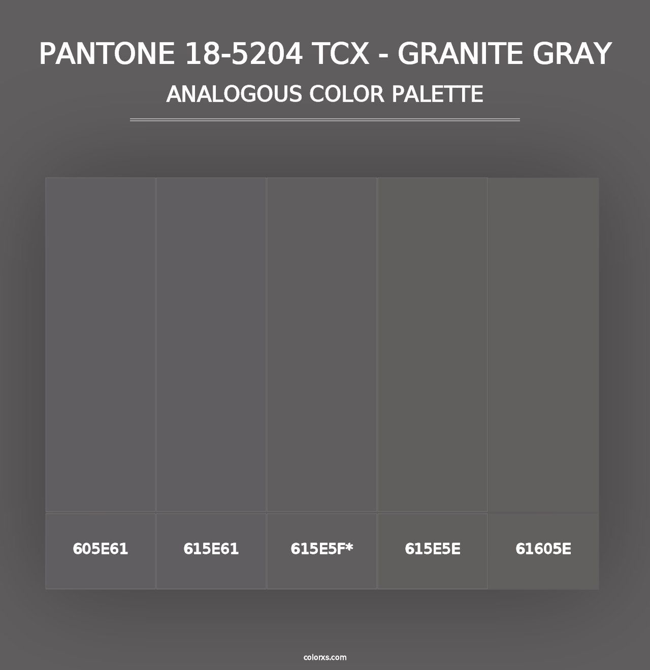 PANTONE 18-5204 TCX - Granite Gray - Analogous Color Palette