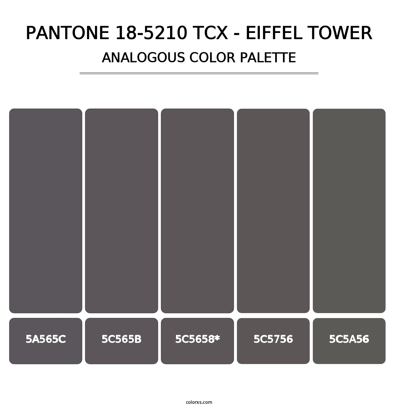 PANTONE 18-5210 TCX - Eiffel Tower - Analogous Color Palette