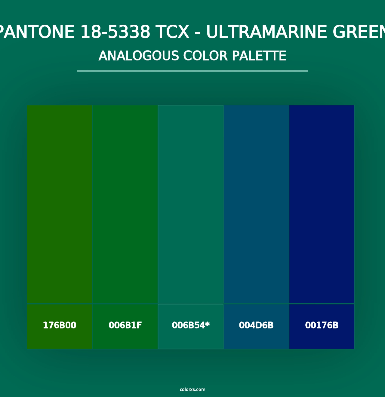 PANTONE 18-5338 TCX - Ultramarine Green - Analogous Color Palette