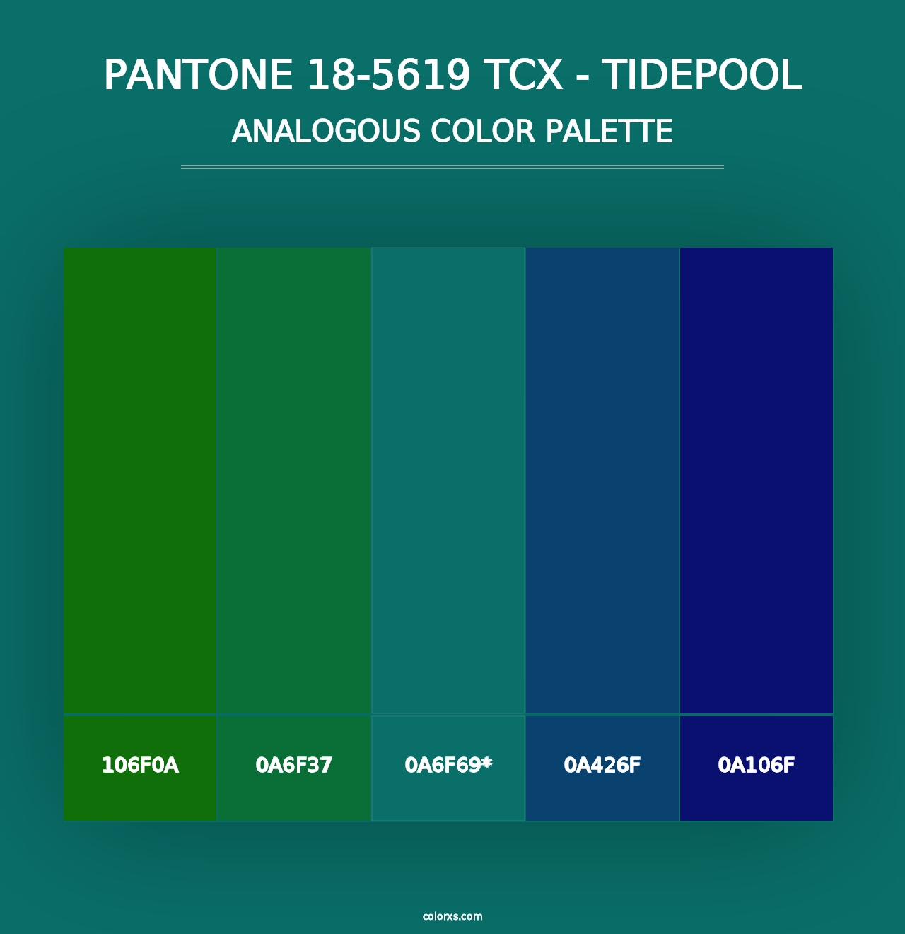 PANTONE 18-5619 TCX - Tidepool - Analogous Color Palette