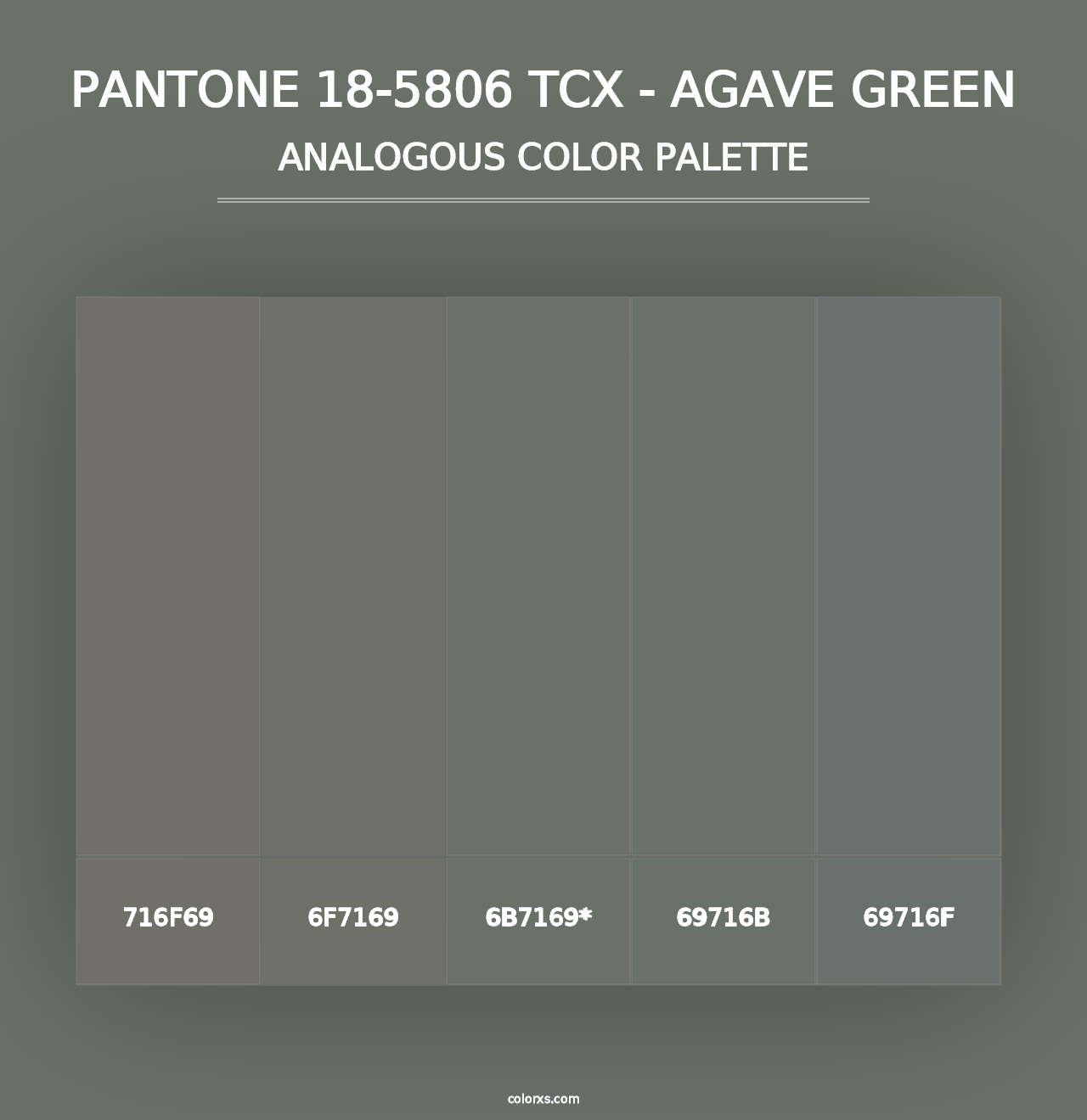 PANTONE 18-5806 TCX - Agave Green - Analogous Color Palette