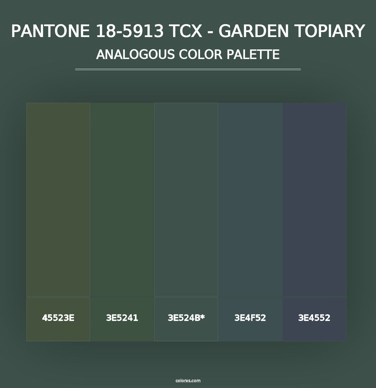 PANTONE 18-5913 TCX - Garden Topiary - Analogous Color Palette