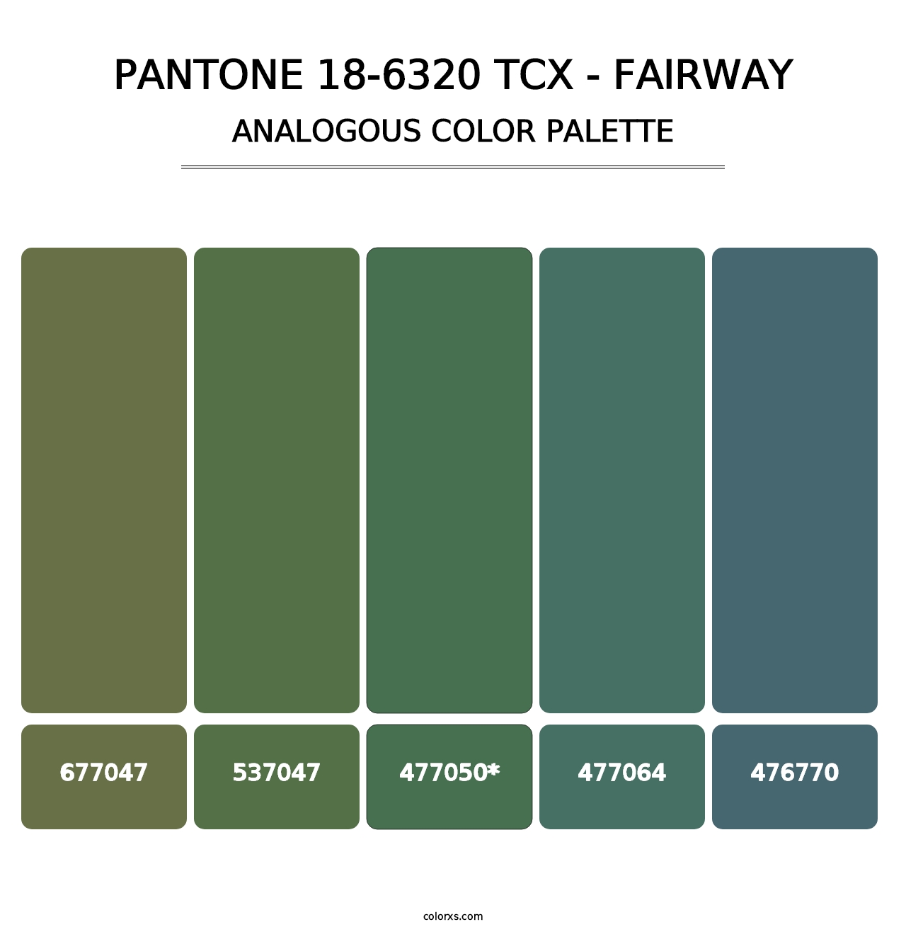 PANTONE 18-6320 TCX - Fairway - Analogous Color Palette