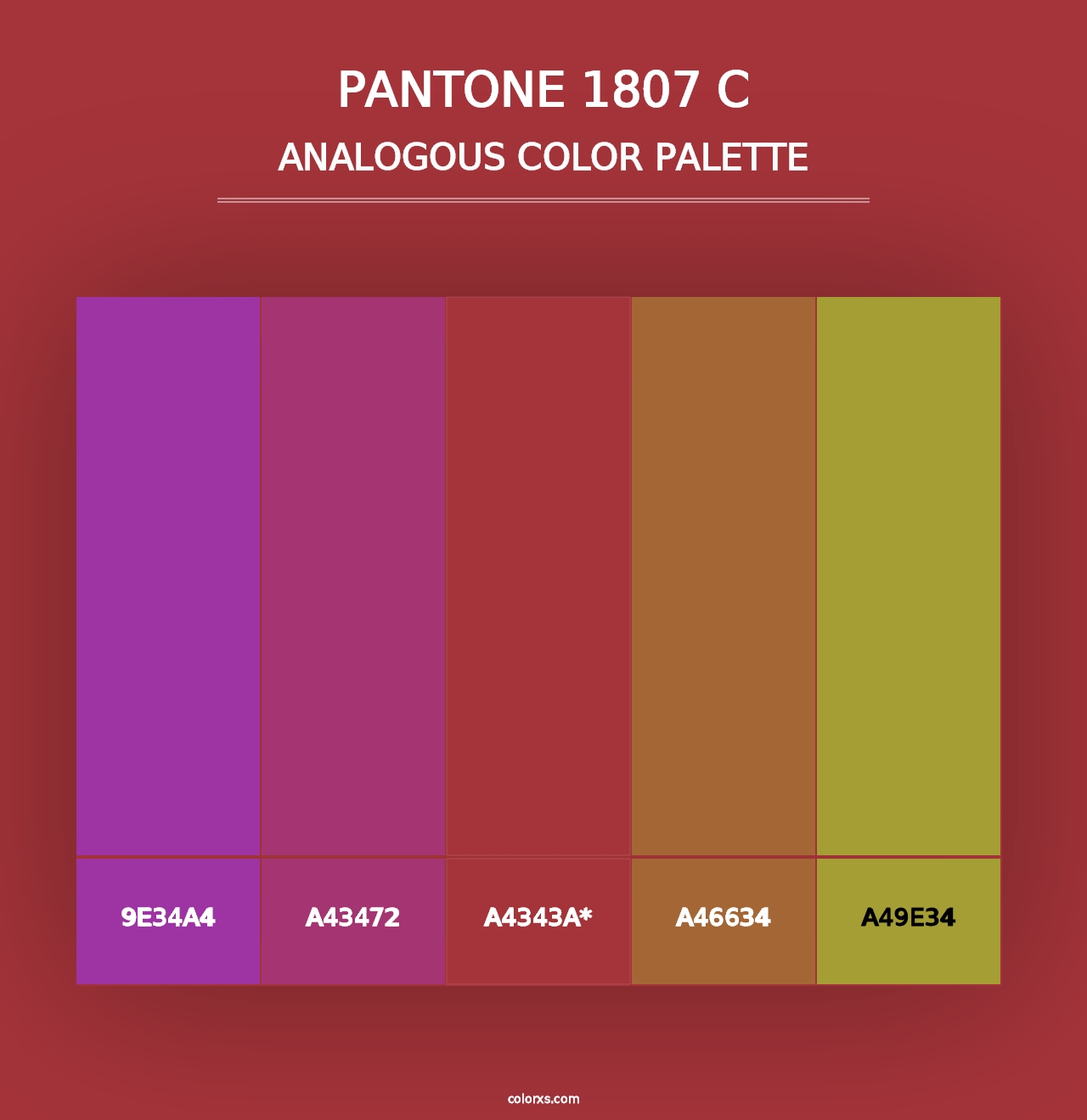 PANTONE 1807 C - Analogous Color Palette