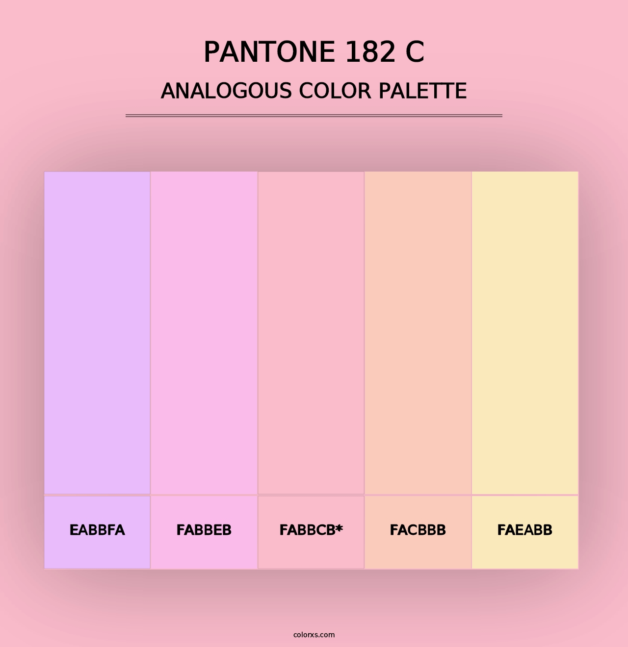 PANTONE 182 C - Analogous Color Palette