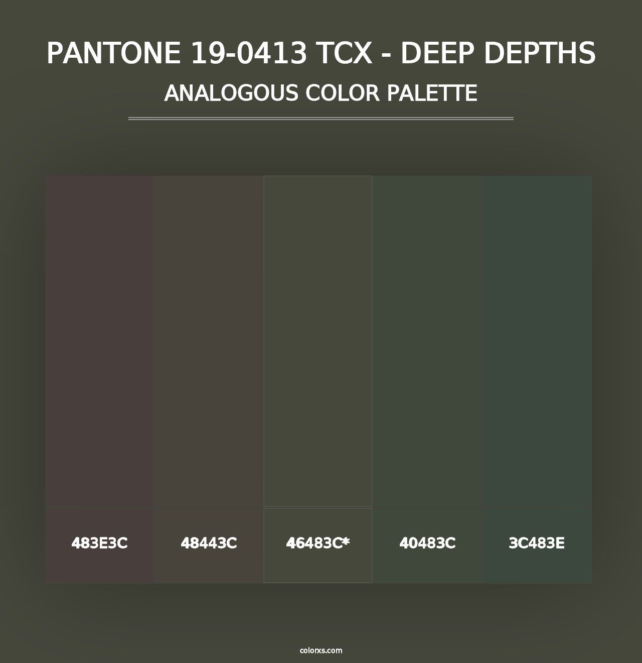 PANTONE 19-0413 TCX - Deep Depths - Analogous Color Palette