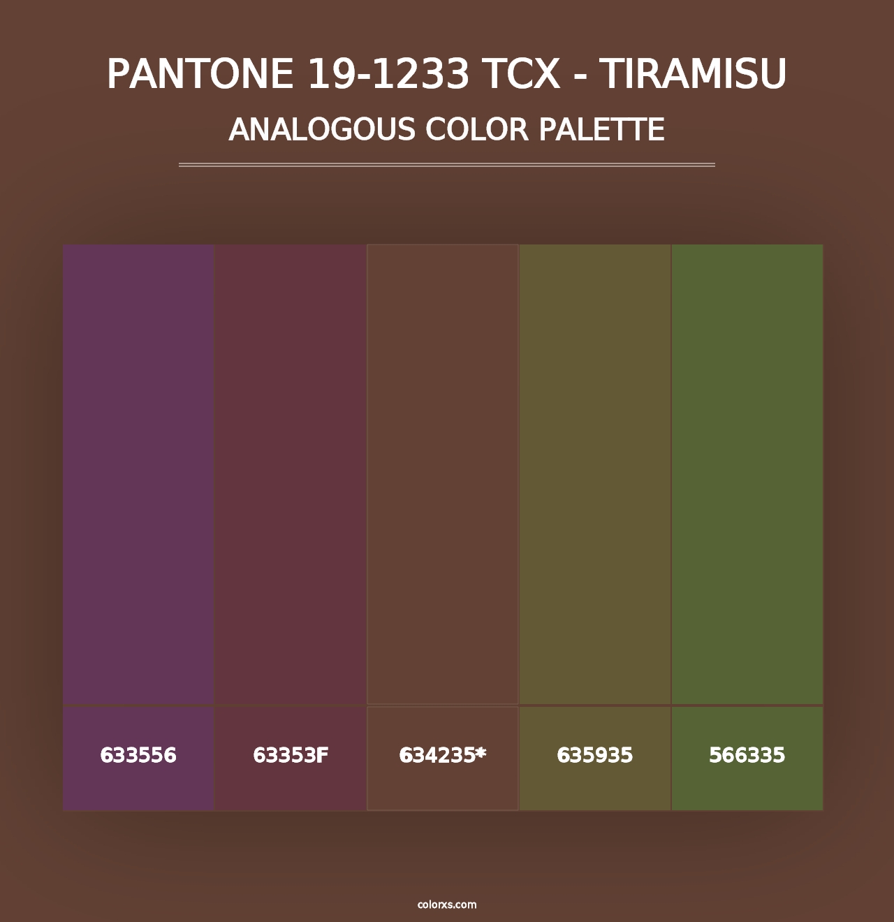 PANTONE 19-1233 TCX - Tiramisu - Analogous Color Palette