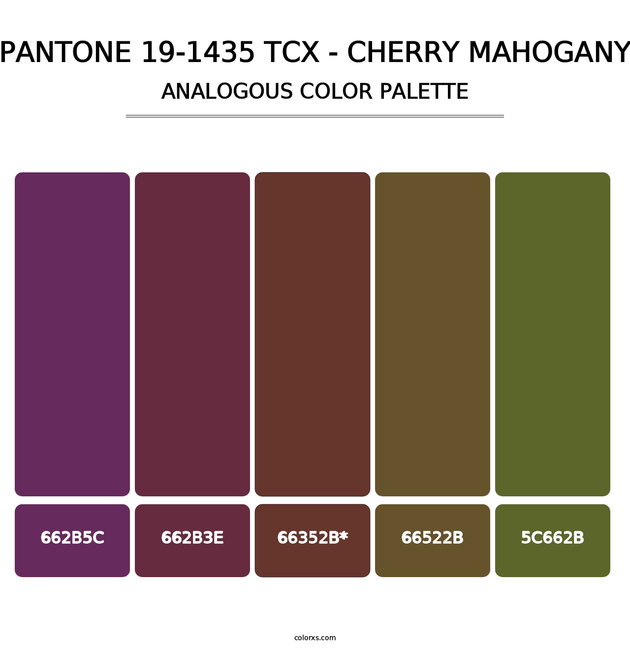 PANTONE 19-1435 TCX - Cherry Mahogany - Analogous Color Palette