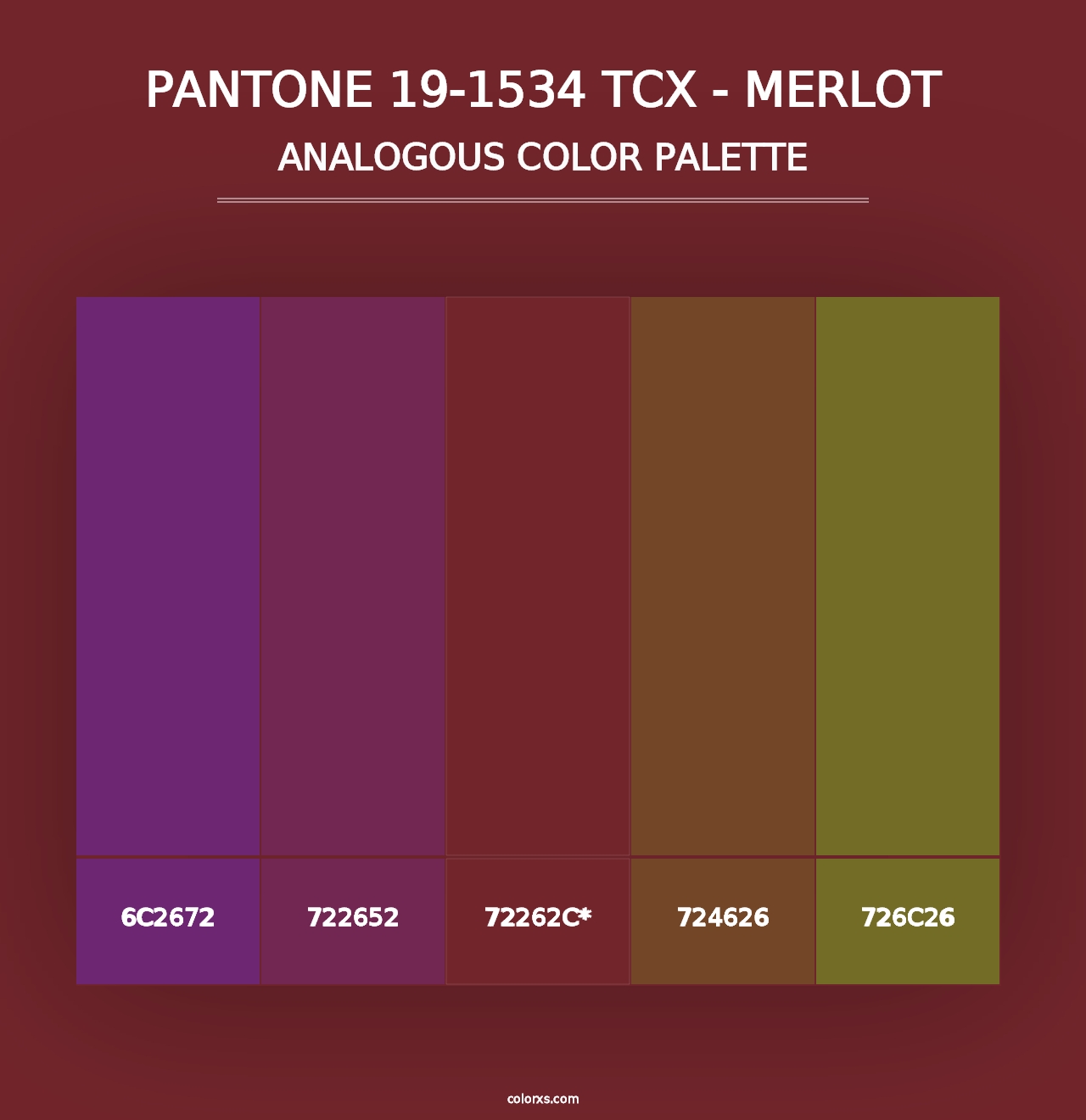 PANTONE 19-1534 TCX - Merlot - Analogous Color Palette