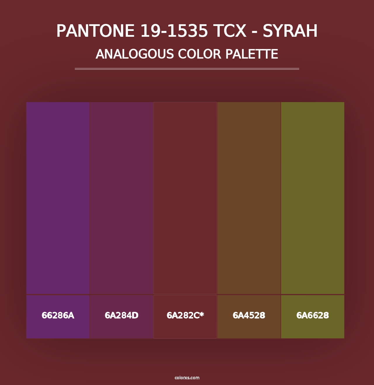 PANTONE 19-1535 TCX - Syrah - Analogous Color Palette