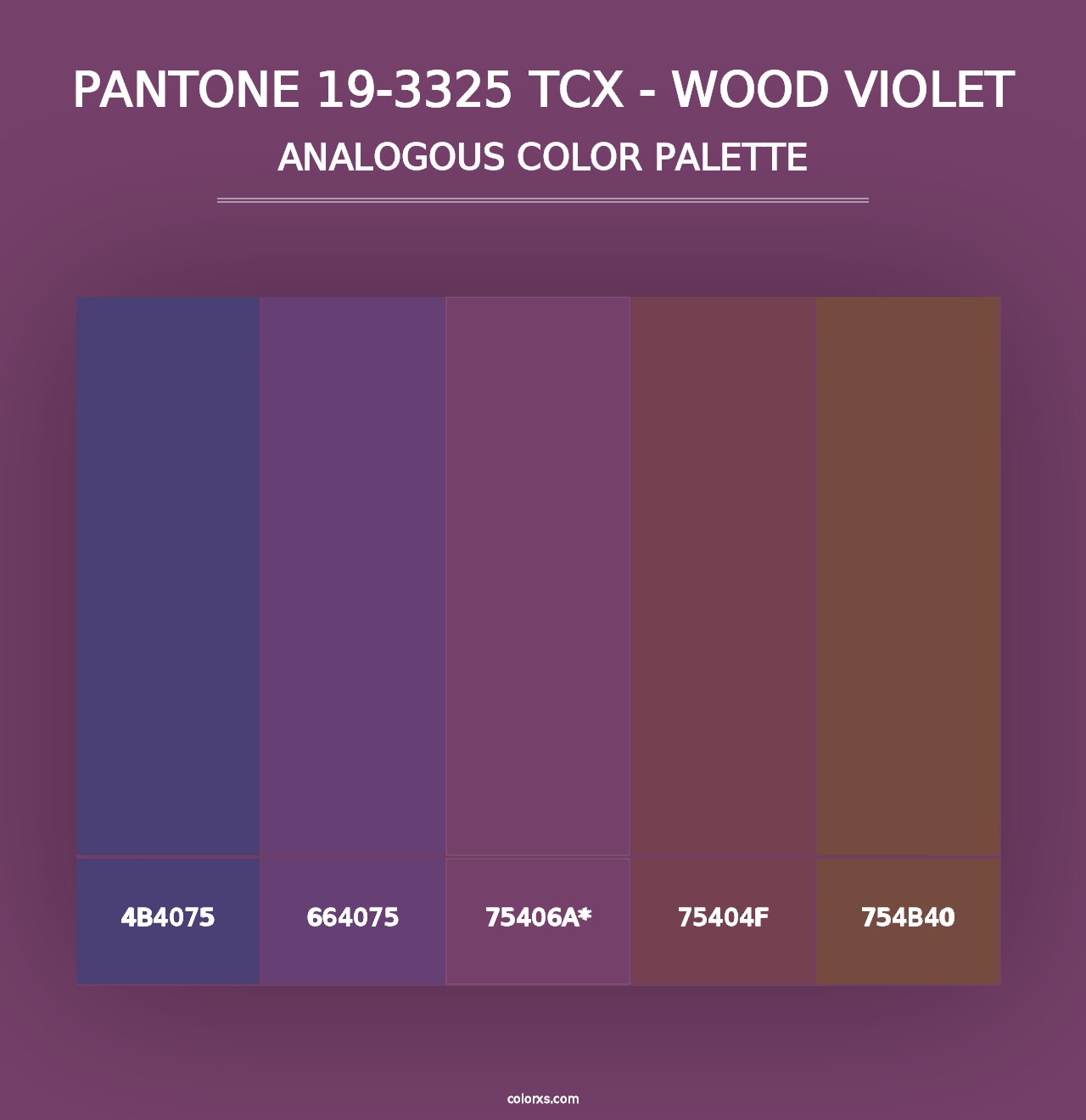 PANTONE 19-3325 TCX - Wood Violet - Analogous Color Palette