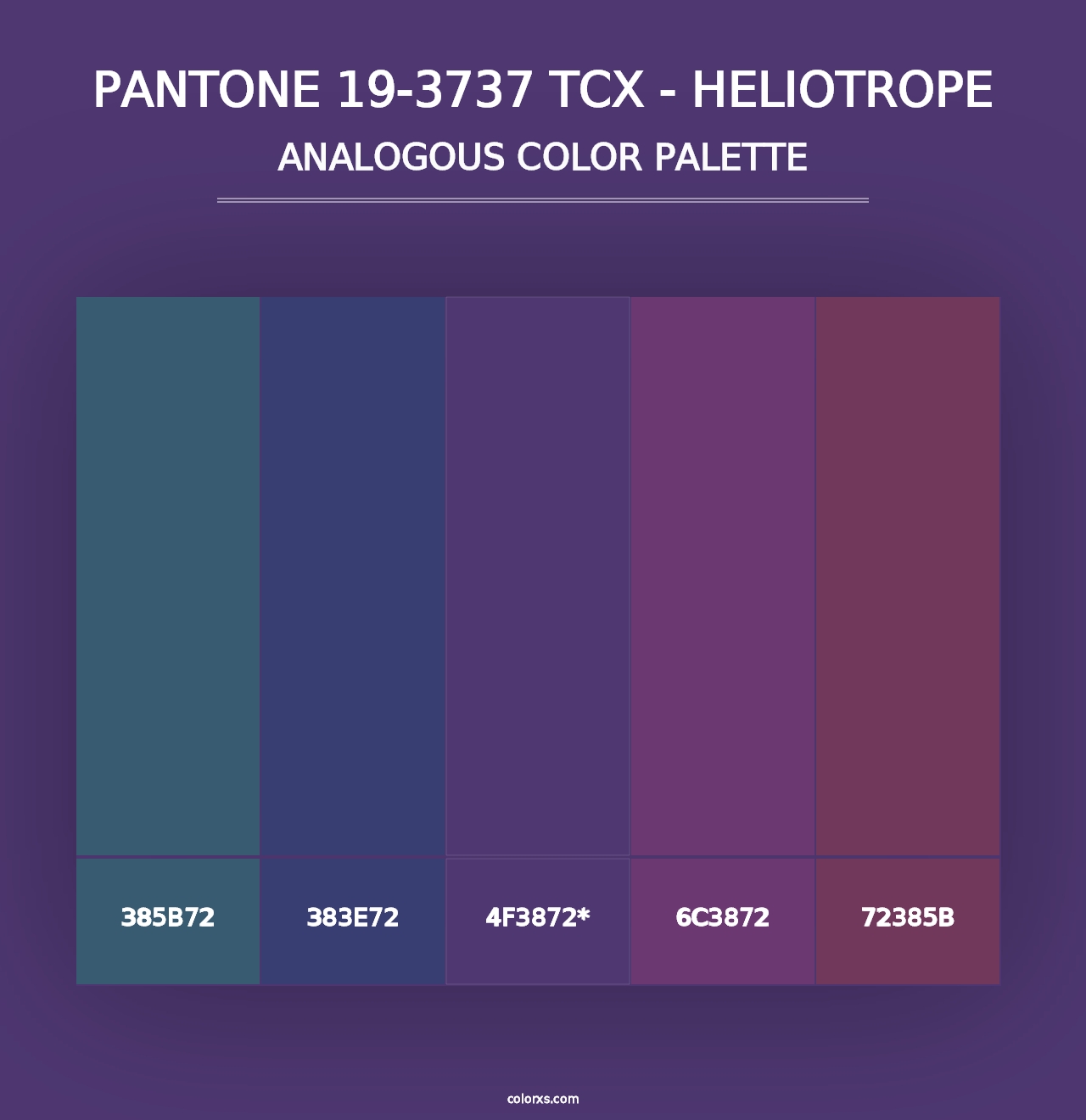 PANTONE 19-3737 TCX - Heliotrope - Analogous Color Palette