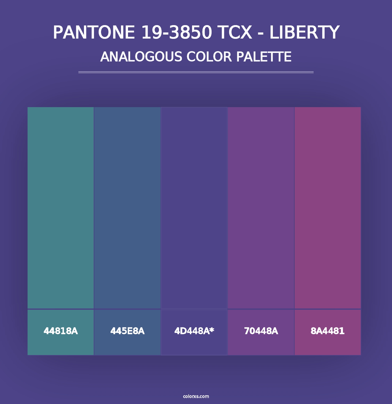 PANTONE 19-3850 TCX - Liberty - Analogous Color Palette