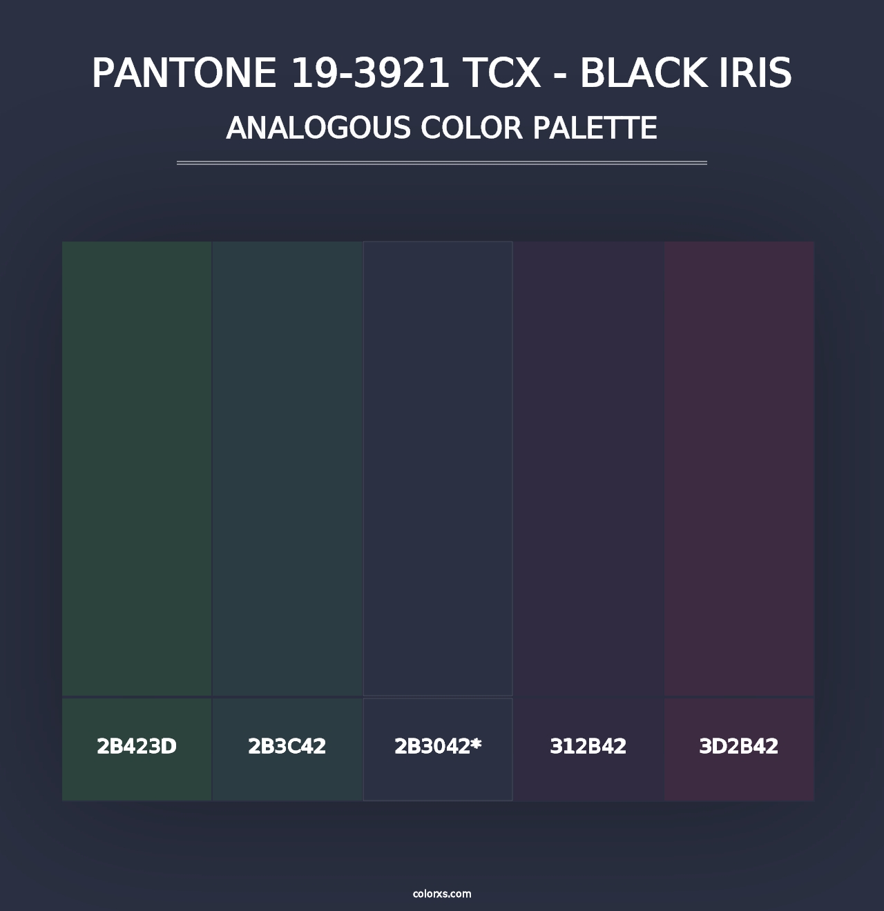 PANTONE 19-3921 TCX - Black Iris - Analogous Color Palette